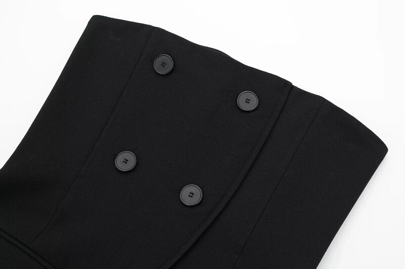 2024. Crni kombinezon širokih nogavica za žene, dugi kombinezoni s otvorenim ramenima, ženski elegantni ženski kombinezoni bez leđa i rukava