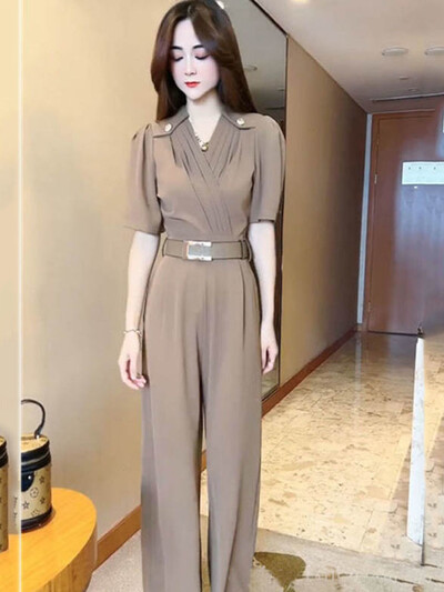 Novi dolazak 2024. Modni kombinezon za vježbanje Seksi gumbi s V-izrezom Fitness Sportski kombinezon za žene Ljetne dame Fmelae