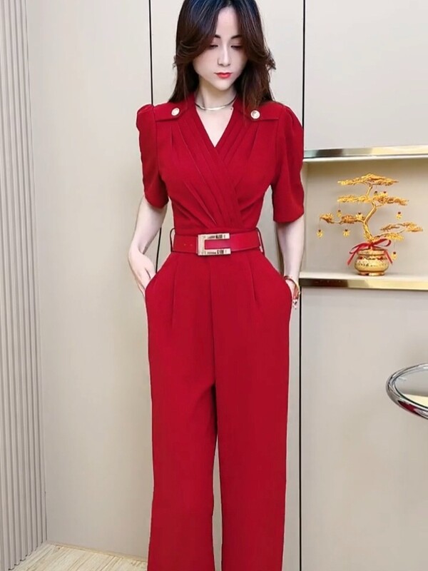 Novi dolazak 2024. Modni kombinezon za vježbanje Seksi gumbi s V-izrezom Fitness Sportski kombinezon za žene Ljetne dame Fmelae