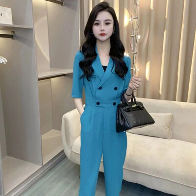 Ženski modni jednodijelni kombinezon Ljeto 2024. Nove hlače širokih nogavica Elegantni ženski kombinezoni za veće veličine