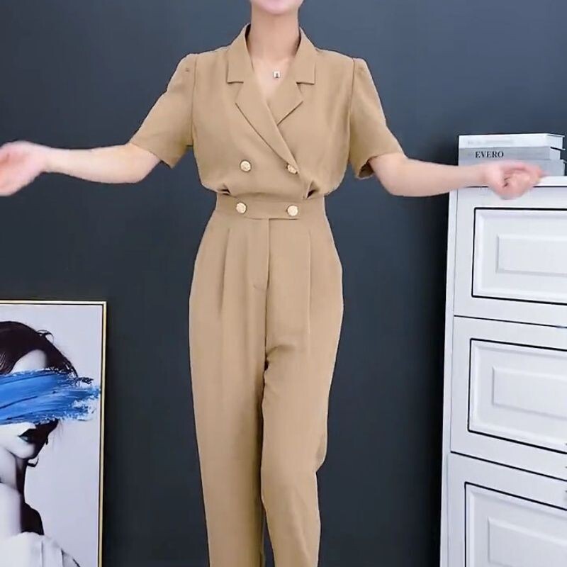 Ženski modni jednodijelni kombinezon Ljeto 2024. Nove hlače širokih nogavica Elegantni ženski kombinezoni za veće veličine