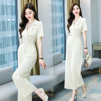 Njegujte jedan moralni karakter. Ljetni kombinezon za žene 2023. Novi stil u stilu boginje Visokog struka, uske hlače spuštenih širokih nogavica