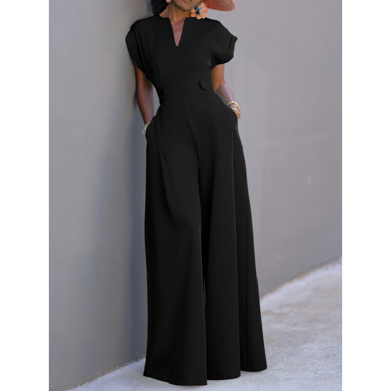 Krisnanas New Traf Women 2024. Ženski jednodijelni jednodijelni kombinezoni širokih nogavica s kapom i rukavima za urbane jednostavne prigode