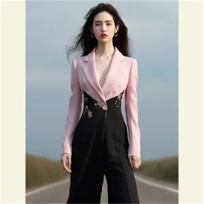 Proljeće i jesen 2024. Novi izuzetan temperament Goddess Fan Advanced Sense Fragrance Svečane prigode Kombinezon kontrastne boje