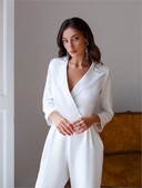 Proljeće ljeto 2024. Ženski novi kombinezon u kineskom stilu s dugim rukavima, novi kombinezon u kineskom stilu s kosim ovratnikom i kombinezon srednjeg struka