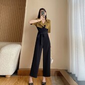 Hot Sale Ženske seksi vintage štrample duge hlače Ženski uski kombinezon kratkih rukava Čipka Jednobojne ležerne 2024. Hlače T95