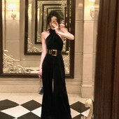 Black Velvet rippuva kaelusega varrukateta top dressipluus naistele Kevadine uus prantsuse stiilis talje salendav laiad püksid Naiste riided