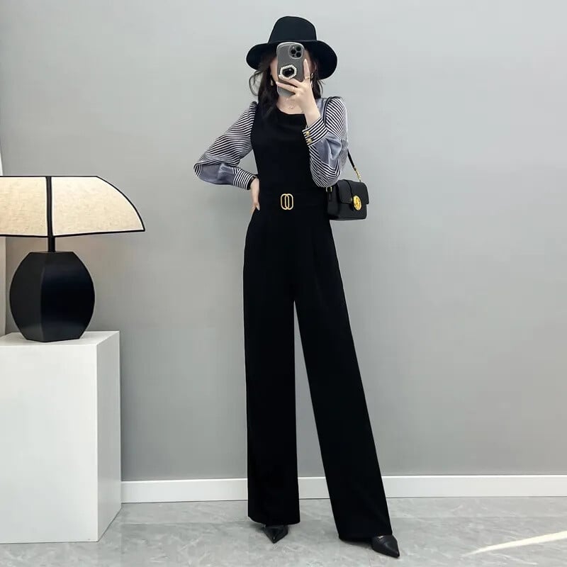 Κομψή γυναικεία φόρμα υψηλής ποιότητας άνοιξη και φθινόπωρο 2024 Νέα μακρυμάνικη ιδιοσυγκρασία ψηλόμεσο λεπτή μακρυμάνικη φόρμα