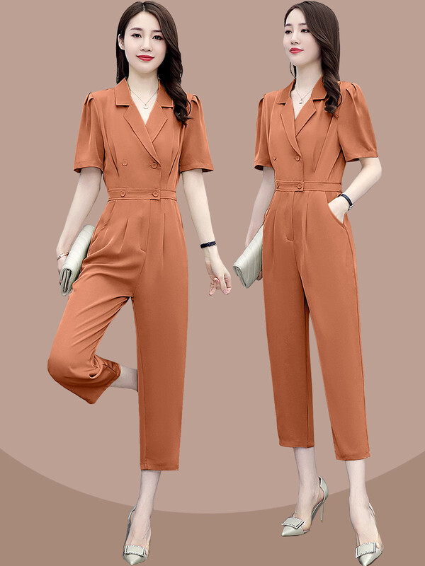 Ljetni ženski seksi kombinezon 2024 Streetwear Bodi bez rukava s V-izrezom Jednobojni sportski kombinezon Street Wear Romper T122