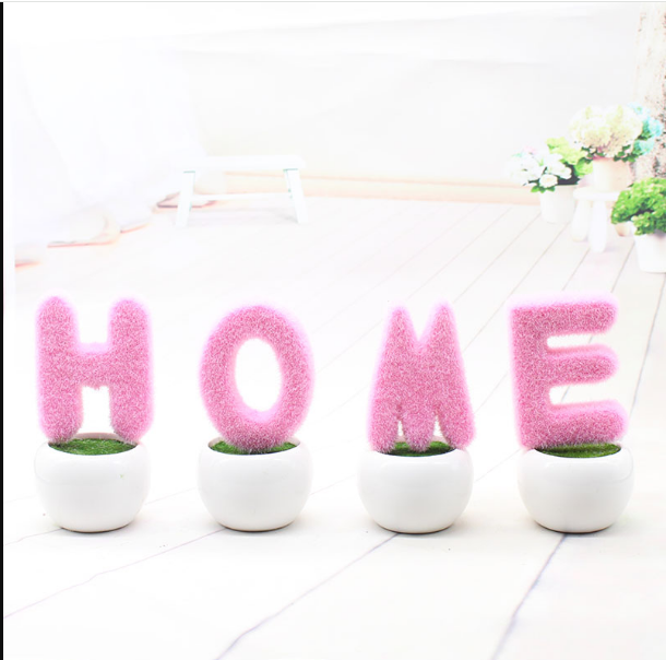 Opremanje doma Volim umjetno cvijeće kreativne zelene biljke male biljke u saksiji radni stol dnevna soba spavaća soba mini ukrasni bonsai