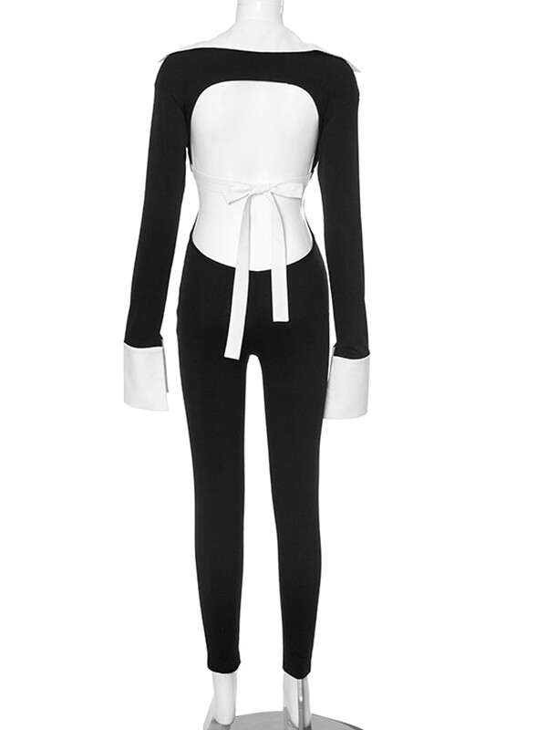 Kricesseen Ženske kratke hlače s crnom kravatom Modni ženski pripijeni poslovni kombinezoni Kombinezoni Odjeća za noćne klubove