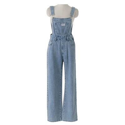 Vintage traper kombinezoni Ženske hlače u korejskom stilu ljeto 2024. Široki kombinezoni širokih nogavica Tide Ležerne Ženske traperice velikih veličina koje se podudaraju