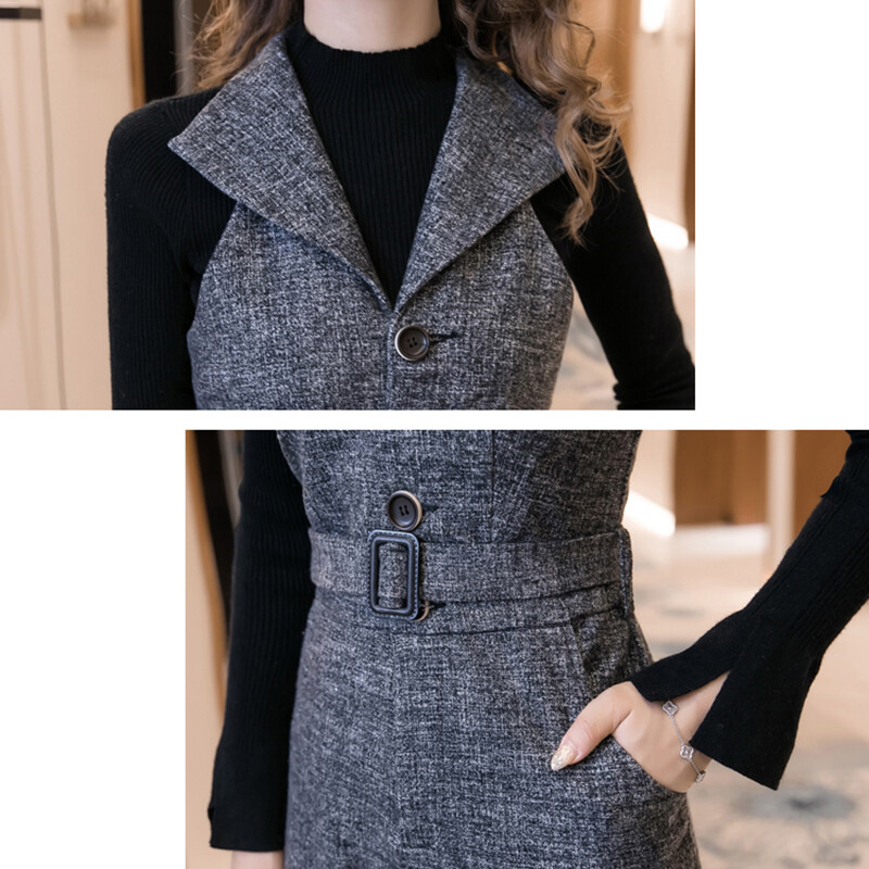 Korea kevad-sügis kombinesoon naiste kõrge vöökohaga kontori naiste kombinesoonid Combinaison Femme elegantsed kombinesoonid