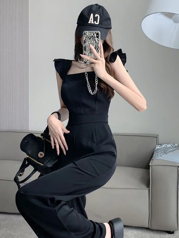 Salopete Femei Solid Design Seducător Cozy Stil coreean Simplu Noi Doamne Vară Cool Timp liber Moda Clasic All-metch Ins