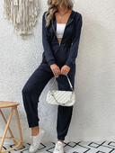 Modni kombinezoni s kapuljačom 2024. Trenirke Hoodie s patentnim zatvaračem Ležerna sportska odjeća Proljetne nove hlače Kombinezon s džepovima Elegantan