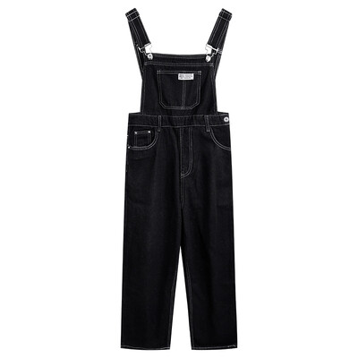 Traper kombinezoni za žene Ravne široke traperice s korejskim remenom Proljeće Jesen Djevojački kombinezon visokog struka Chic Streetwear Ženski