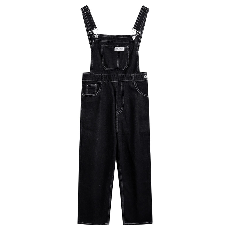 Traper kombinezoni za žene Ravne široke traperice s korejskim remenom Proljeće Jesen Djevojački kombinezon visokog struka Chic Streetwear Ženski