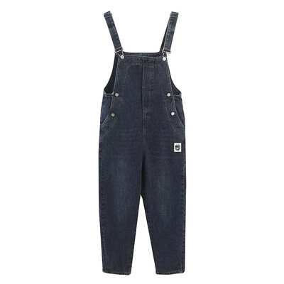 Naiste kõrge vöökohaga teksakombinesoon, Korea versioon avar, temperament, lihtsad elastsed kombinesoonid, vabaajarõivad, kevad, uus