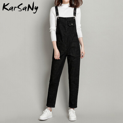 KarSaNy Traper kombinezon Jeans Ženski kombinezon Mom Denim Jeans Ženski ležerni plavi traper kombinezon Za žene Elegantna jesen