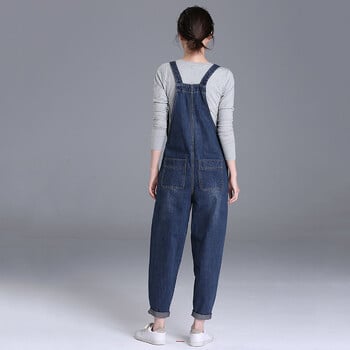 S-8XL Loose Size Jumpsuit Γυναικεία τζιν Rompers Νέα ρετρό τζιν φόρμες μεγάλης τσέπης Casual Fashion Μεγάλο μέγεθος Τζιν Τζιν παντελόνι