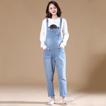 S-8XL Loose Size Jumpsuit Γυναικεία τζιν Rompers Νέα ρετρό τζιν φόρμες μεγάλης τσέπης Casual Fashion Μεγάλο μέγεθος Τζιν Τζιν παντελόνι