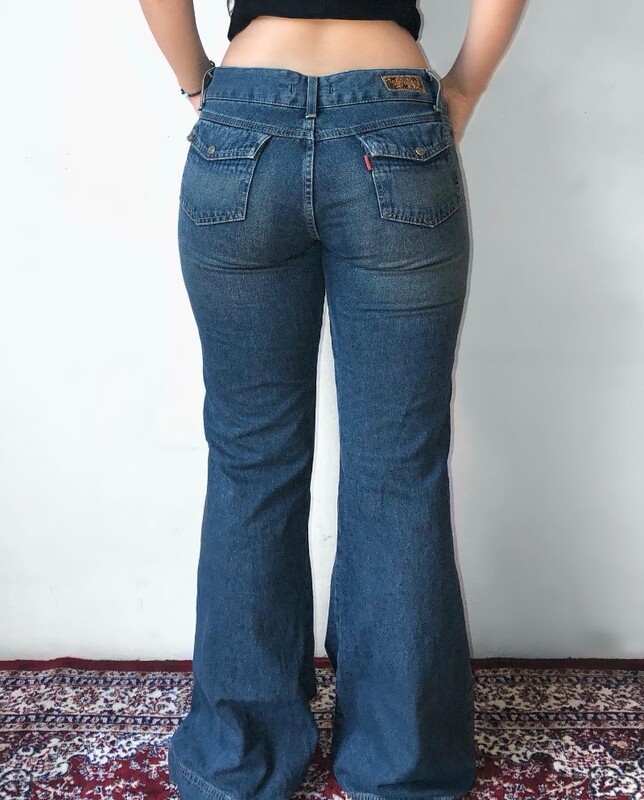 Ulične modne široke traperice s plavim ispranim cvijećem, vezene, ženske Y2K Harajuku vintage hip hop ležerne uske traperice visokog struka