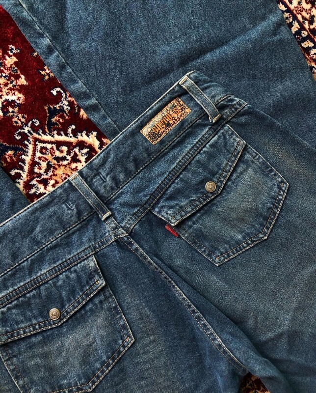 Ulične modne široke traperice s plavim ispranim cvijećem, vezene, ženske Y2K Harajuku vintage hip hop ležerne uske traperice visokog struka