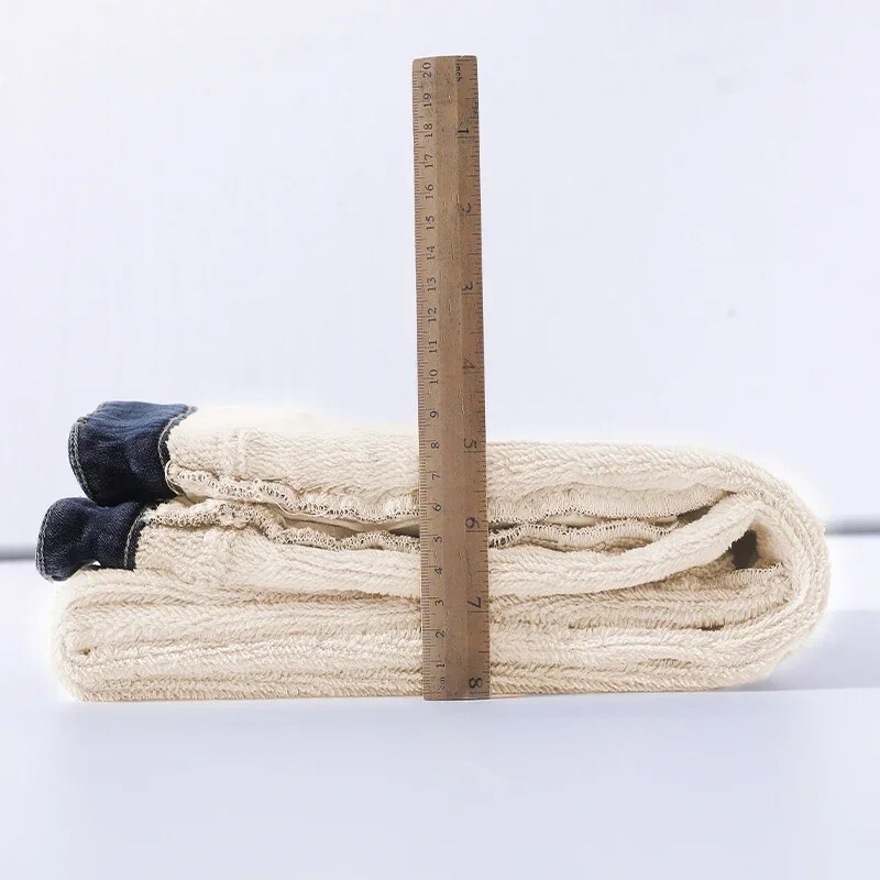 ZOENOVA Zimske debele baršunaste ženske uske traperice visokog struka Jednostavne flis tople uske rastezljive ženske ležerne traper hlače