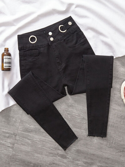 Korean Chic Pencil Jeans visokog struka Ženske uske ulične rastezljive traper hlače Proljeće Jesen Tanke Vintage Ležerne Kot Pantolon Novo