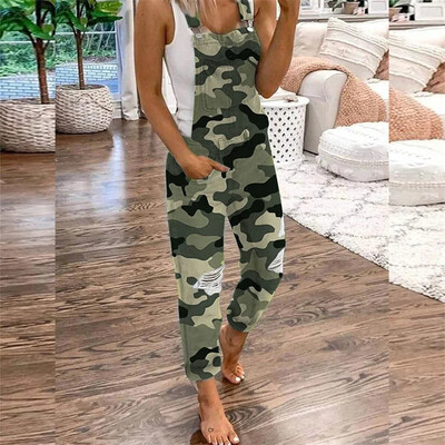 Moodsad katkised augud, sirge kampsun, naiste kaks õlapaeltega püksid, naiste lapilised suured taskupüksid vabaaja tänavarõivad