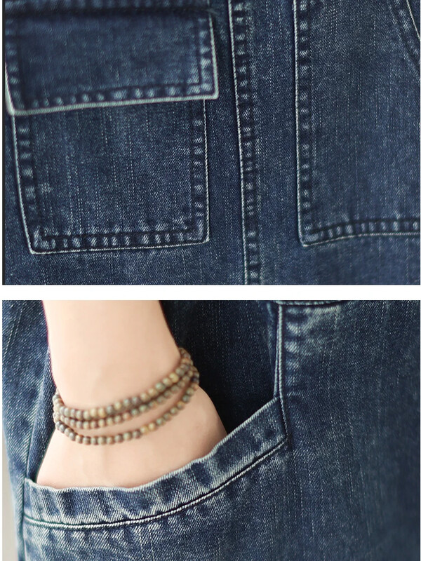 Široke velike traperice i kombinezon za žene Vintage Streetwear Široke nogavice Cargo baggy hlače Traper kombinezon ZL521