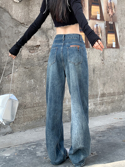 ZOENOVA American Fashion Hot Girl široke ljetne hlače Nove retro ležerne svestrane Y2K ravne ženske traperice visokog struka