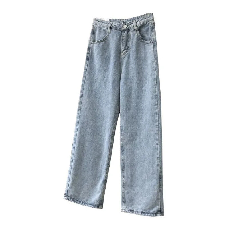 Traperice ravnih nogavica visokog struka Ženske široke hlače na zvonce za mršavljenje Vintage Draggy duge hlače u korejskom stilu