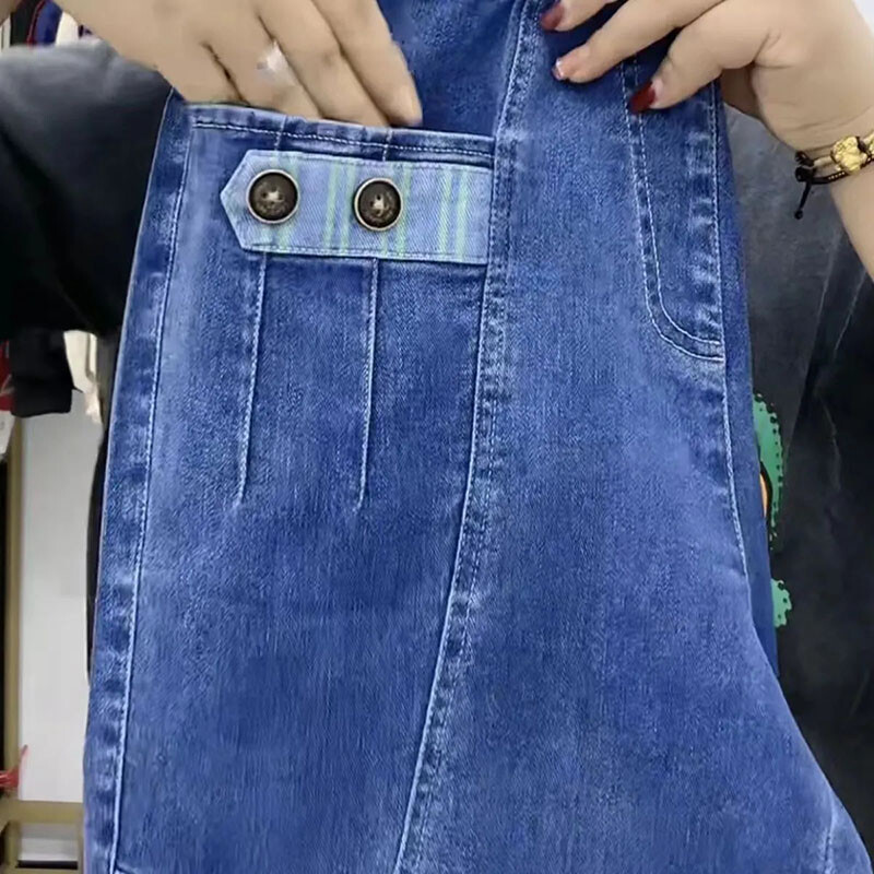 Proljeće jesen 2023. Nove rastezljive traperice u zapadnom stilu, ženske s visokim strukom i uskim Joker modnim ležernim traper harem hlačama