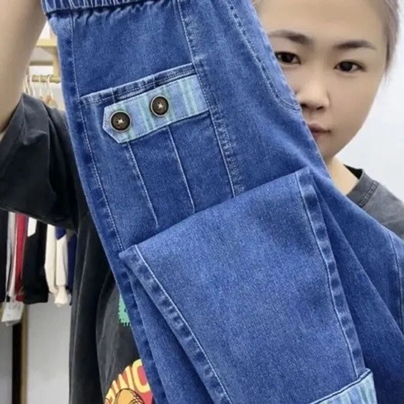 Proljeće jesen 2023. Nove rastezljive traperice u zapadnom stilu, ženske s visokim strukom i uskim Joker modnim ležernim traper harem hlačama