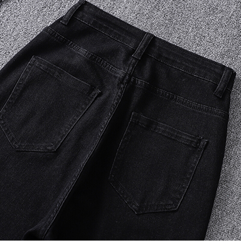 Rastezljive patchwork traperice za žene Harem hlače s visokim strukom Ženske široke, ležerne traperice Mujer Jesen