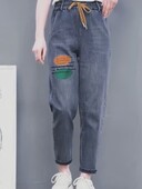 Traper velike veličine Haren jeans ženske elastične široke hlače za mršavljenje proljeće i jesen ležerni vez Ženske hlače pantalones de mujer