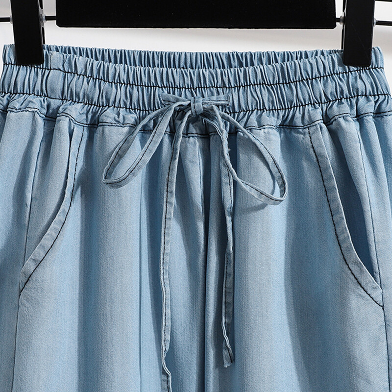 Nove 2024. proljeće ljeto traper traperice za žene plave ili nebesko plave boje visokog elastičnog struka divlje traper hlače hlače Vruća rasprodaja