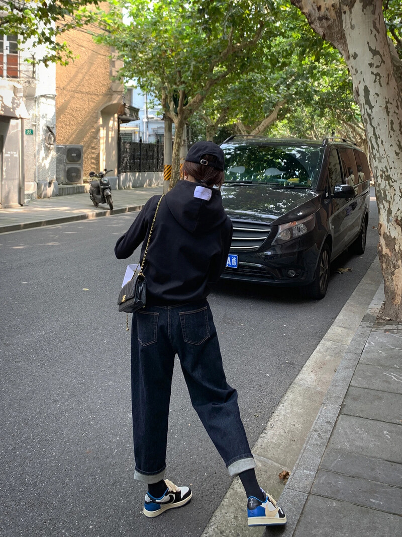 Y2k traperice velikih veličina Ženski ljetni tanki model 2023. Nove ravne hlače Daddy Pants Debele Mm Thin Nine Points Haren hlače