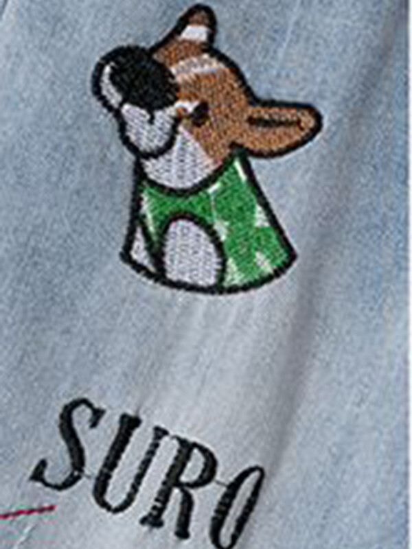 Harem traperice s izvezenim crtežima Vrećaste traper hlače do gležnja na vezanje Spodnie Ravne poderane Vaqueros traperice visokog struka velike veličine