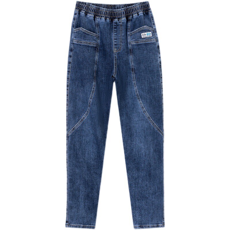 Elastične harem traperice visokog pojasa do gležnja Ležerne korejske modne izdržljive kaubojske vintage Vaqueros ulične ženske traper hlače