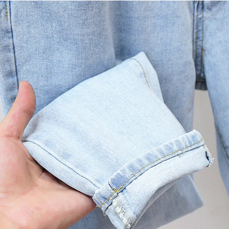 4XL 5XL Blugi Plus Size Femei Pantaloni denim cu talie înaltă Blugi rupti cu găuri libere pentru femei spălate vară toamnă Jean Femme C7419