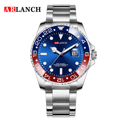 Ανδρικά ρολόγια χαλαζία Black Water Ghost Full Steel Luminous Date Αδιάβροχα αθλητικά ρολόγια Ανδρικά ρολόγια Relogio Masculino