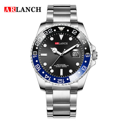 Ανδρικά ρολόγια χαλαζία Black Water Ghost Full Steel Luminous Date Αδιάβροχα αθλητικά ρολόγια Ανδρικά ρολόγια Relogio Masculino