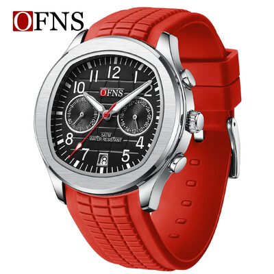 Novi muški kvarcni sat marke OFNS 8020 s dvostrukim okom, kalendarom s pet igala, vodootporan i moderan muški kvarcni sat