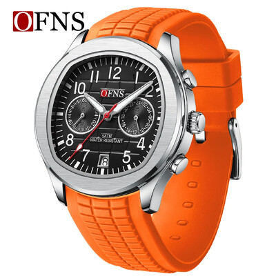 Novi muški kvarcni sat marke OFNS 8020 s dvostrukim okom, kalendarom s pet igala, vodootporan i moderan muški kvarcni sat