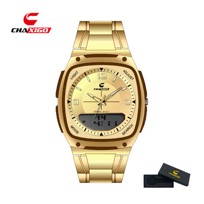 CHAXIGO Luksuzni muški modni trendovski sat s elektroničkim pokazivačem Night Glow Vodootporan, otporan na habanje, muški sat otporan na ogrebotine