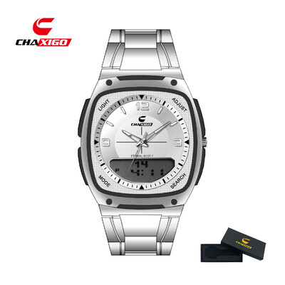 CHAXIGO Luksuzni muški modni trendovski sat s elektroničkim pokazivačem Night Glow Vodootporan, otporan na habanje, muški sat otporan na ogrebotine
