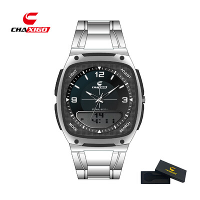 CHAXIGO Luksuzni muški modni trendovski sat s elektroničkim pokazivačem Night Glow Vodootporan, otporan na habanje, muški sat otporan na ogrebotine