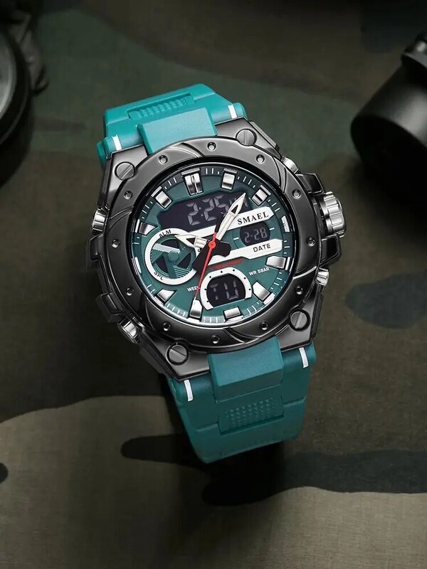 Kvarcni elektronički modni 8029 sat 50M Vodootporni LED digitalni automatski datum Budilice Sportski sat za muškarce